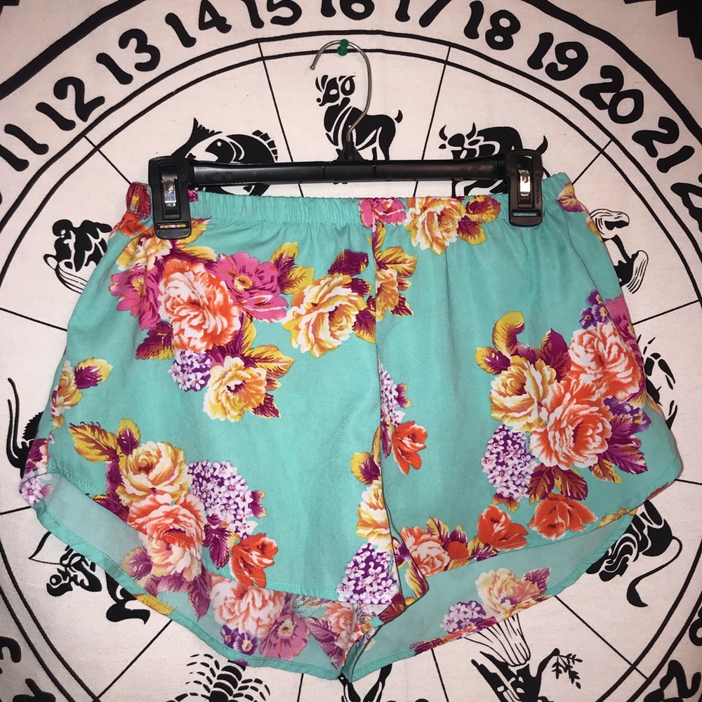 Flower patterned shorts